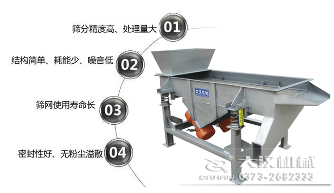1，處理量大，篩分精度高。2，結(jié)構(gòu)簡單，耗能少，噪音低。3，篩網(wǎng)使用壽命長。4，密封性好，無粉塵溢散。