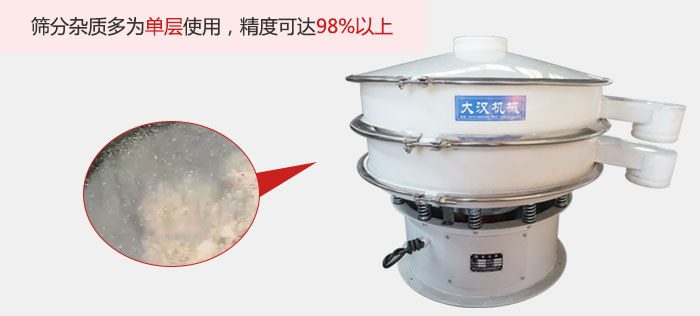 塑料振動(dòng)篩篩分雜質(zhì)多用與單層篩網(wǎng)使用。